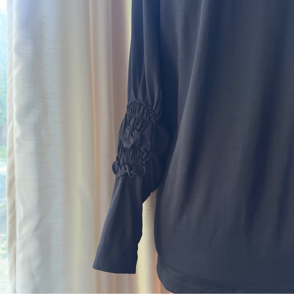 Simone Rocha Long Sleeve Ruched Flower Top - Picture 4 of 10